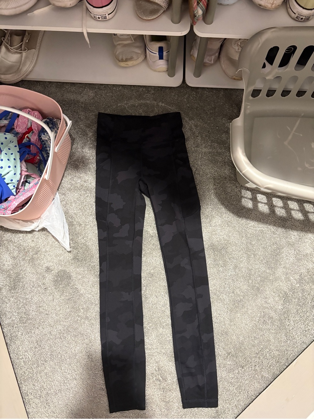 Lululemon Black Camo Wondertrain Leggings